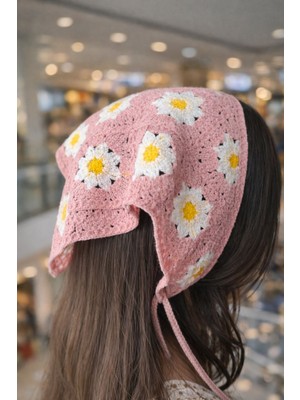 Emk Shop Soft Blossom Desenli Örgü Bandana