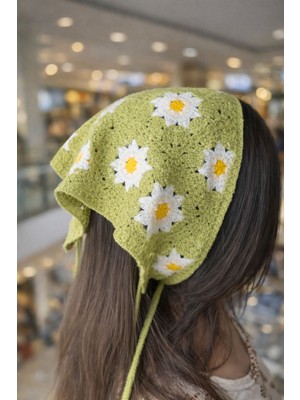 Emk Shop Soft Blossom Desenli Örgü Bandana
