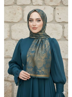 Gül Desenli Çift Taraflı Şal