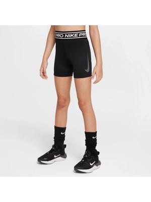 Nike Pro Dri-Fıt Girls' Kız Çocuk Siyah Antrenman Kısa Tayt Şort | HV0733-010