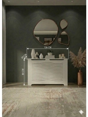 Feyza Design Kalorifer Petek Önü Kapatma 136 cm Mdf Mobilya