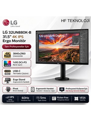 Lg 31.5" 5 Ms 4K Pivot IPS 60 Hz Monitör +  Xiaomi  Akıllı Baskül HEDİYE31.5" 5 Ms 4K Pivot IPS 60 Hz Monitör +  Xiaomi  Akıllı Baskül Hediye