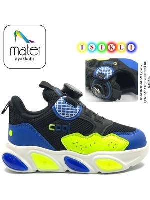 Cool Leon Akıllı Bağcıklı Işıklı Ortopedik Çocuk Spor Ayakkabı Siyah
