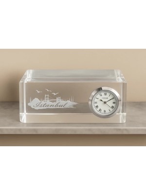 Nexgen Istanbul Tasarımlı Kristal Saatli Biblo