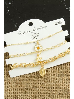 Lowell Home Ieg 3 Adet Papatya Trend Zincir Bileklik LWLBJT-RSIEG327