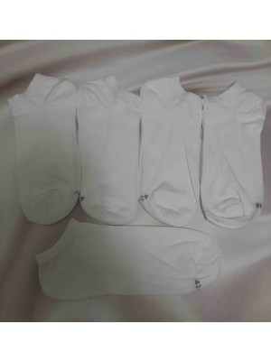 Shine Elagance Siyah Gri Beyaz 5'li Düz Renk %80 Pamuk Cotton Erkek Patik Çorap