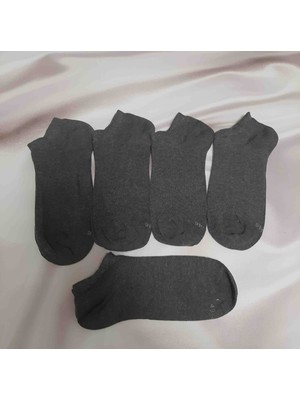 Shine Elagance Siyah Gri Beyaz 5'li Düz Renk %80 Pamuk Cotton Erkek Patik Çorap