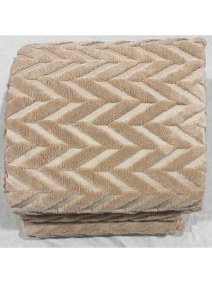 Kumaşçıtr Kaymaz Tabanlı Well Soft Koltuk & Çekyat Örtüsü 170×215 cm – Zigzag Desen Kamel