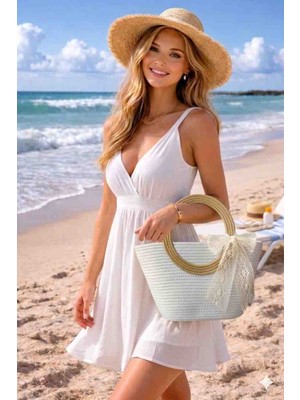 Bayram Taşçıoğlu Home Desing Günlük Tatil Hasır Plaj Çanta