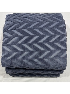 Kumaşçıtr Kaymaz Tabanlı Well Soft Koltuk & Çekyat Örtüsü 170×215 cm – Zigzag Desen Antrasit