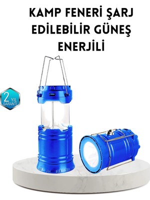 Cenk Xstore Güneş Enerjisiyle Çalışan Kamp Feneri Hafif Portatif Uzun Ömürlü