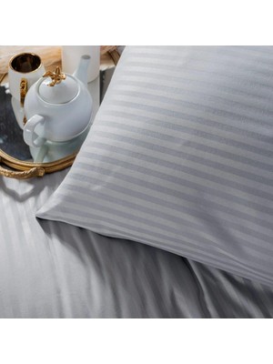 Clasy %100 Pamuk Saten Çift Kişilik Lastikli Çarşaf + 2 Adet Yastık Kılıfı 160 x 200