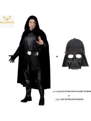 Urfakent Luke Skywalker Pelerini Yetişkin ve Maskesi
