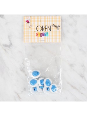 Urfakent Loren Crafts 8 Li Mavi Uğur Böceği Düğme - 644