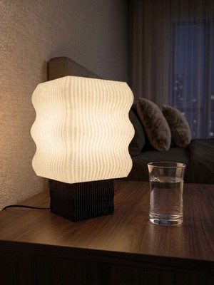 Designobee Ritim - Modern Masa ve Gece Lambası – Ambiyans Lambası, Dekoratif LED Abajur, E14 Duy