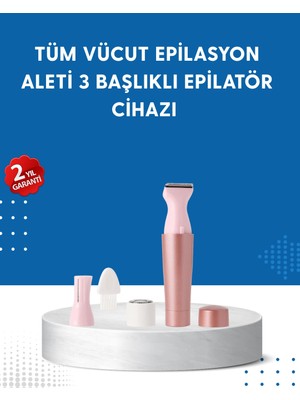 Calperia 3 Başlıklı Taşınabilir Yüz ve Vücut Tüy Alma Makinesi