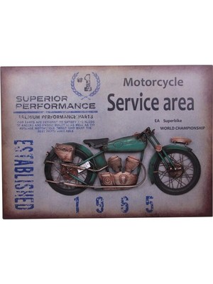 Calperia Motorsiklet Tablo Pano Vintage Dekoratif Ev Ofis Hediyelik