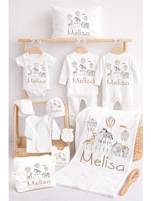 Sitilin Ynidoğan Bebek %100 Pamuk Atelier Organik Isim Baskılı Yenidoğan Hastane Çıkışı Fırça Bebek Hediyesi