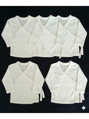 Mini Panda 5'li Bebek Dış Zıbın Ipli Bağlamalı Yeni Doğan %100 Pamuklu