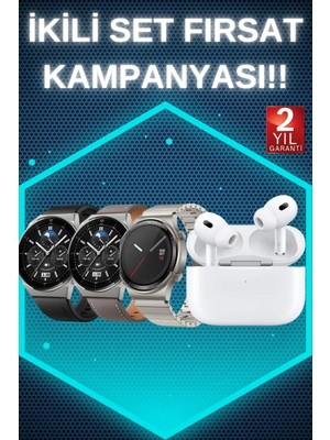 Calperia Aynalı Bluetooth Kulaklık Yeni Nesil Akıllı Saat Titreşimli Nabız Ölçer Spor Modları