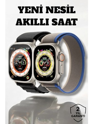 Calperia 49MM Ekranlı, Kan Basıncı ve Adımsayar Özellikli Bluetooth Akıllı Saat