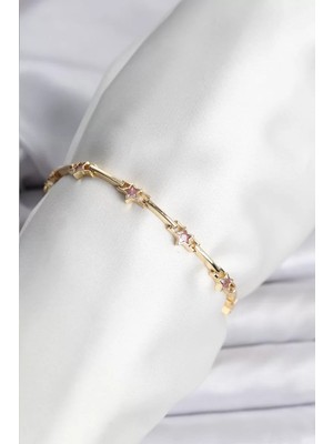 Calperia Yıldız Model Gold Renk Pirinç Bileklik - TJ-BB8081