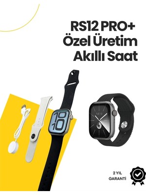 Calperia RS12 Pro+ 2025 Serisi Özel Üretim Full Ekranlı Akıllı Saat – Nabız ve Uyku Takibi, Bluetooth Arama, Garantili, Güçlü Batarya