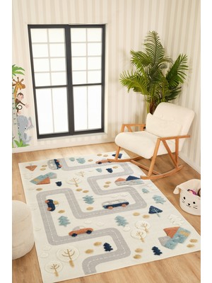 Venucci Home & Living Quincey Bukleli Renkli Yumuşak Peluş Çocuk Odası Halı Bebek Odası Genç Odası Halısı