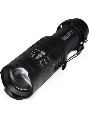 Nexgen Km 87 Polis Tipi Zoomlu Şarjlı Metal Dağ Kamp Cep Feneri