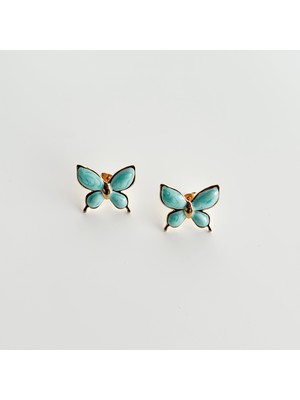 Vesce Atelier Turquoise Dream Çelik Küpe