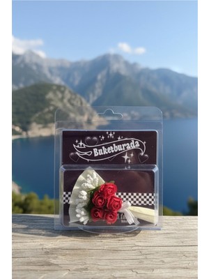 C&On Design Beyaz Mini Buket Hot Flowers Gül Kutusu Sevgiliye Hediye Doğum Anneler Günü Çiçek Solmayan Anneye