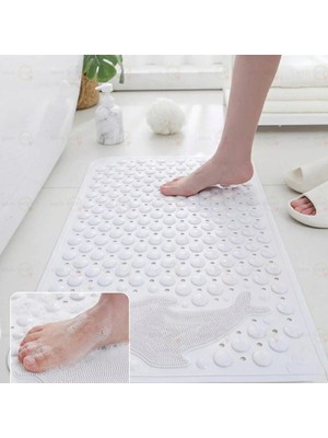 MAİN SHOP Banyo ve Duş Kaydırmazı Duşa Kabin Küvet Içi Vantuzlu Banyo Paspası Yunus Desenli 35 x 68 cm M-10