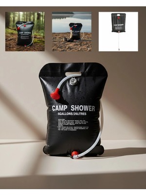 Nexgen Güneş Enerjili Dış Mekan Duşu 20 Litre Dayanıklı Pvc Kamp Duş Sistemi