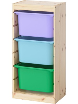 IKEA Trofast Çam-Çok Renkli Saklama Ünitesi