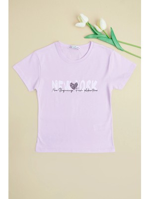 FullaModa New York Baskılı Kız Çocuk Tişört