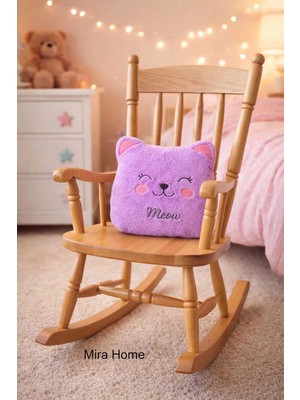 Mira Home Meav Kedi Figürlü Dekoratif Çocuk Odası Yastığı