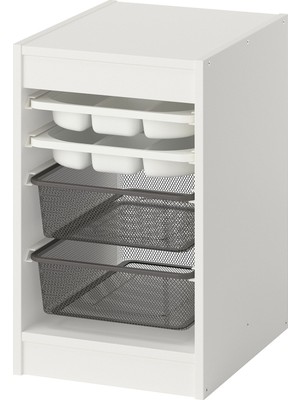 IKEA Trofast Beyaz-Koyu Gri Saklama Ünitesi
