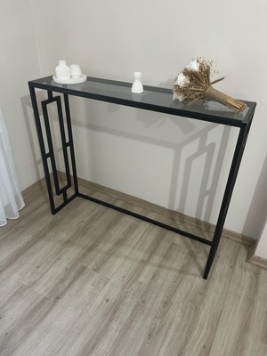 Feyza Design Siyah Metal Dresuar - 90 cm Yükseklik, 110 cm Genişlik