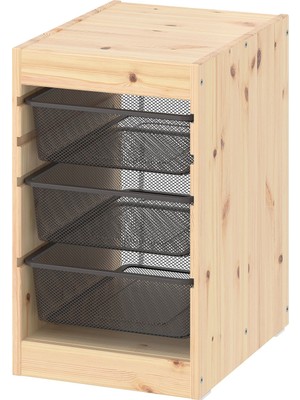 IKEA Trofast Çam-Koyu Gri Saklama Ünitesi