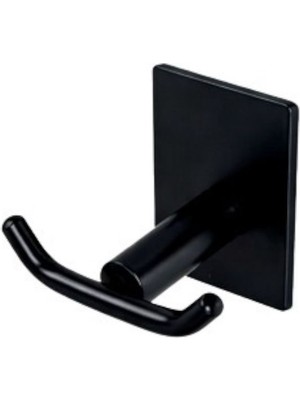 Enalburumtr 304 Kalite Paslanmaz Çelik Siyah Bornozluk Kendinden Yapışkanlı Banyo Askısı Bornoz Askısı