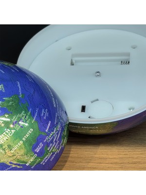 ForWhat Pilli Işıklı Dönen Dünya Küresi