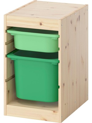 IKEA Trofast Çam-Açık Yeşil-Parlak Yeşil Saklama Ünitesi