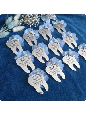 Güven Pleksi Diş Buğdayı Partisi Ilk Dişim Çıktı Isme Özel Magnet Mavi Renk