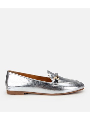 Hotiç 01AYH321350A210 KADIN Deri Lame Metalik Klasik Loafer