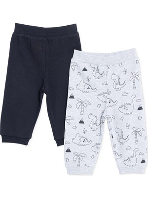 Hellobaby Erkek Bebek 2li Alt Dinozor Baskılı Ribanalı