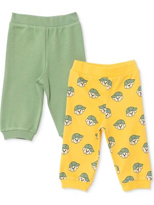 Hellobaby Erkek Bebek 2li Alt Hayvan Baskılı Ribanalı