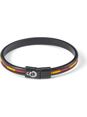 Gs Store Galatasaray Doğal Taş Afgan Boncuk Deri Bileklik U252271