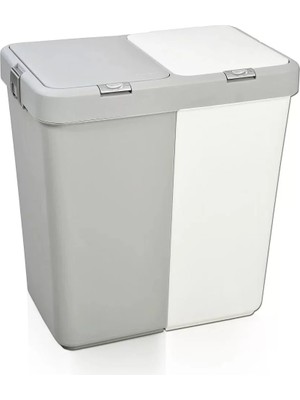 Gray Line Gry Motek Çok Amaçlı Çift Bölmeli 80 Litre Çamaşır Kirli Sepeti Nel1