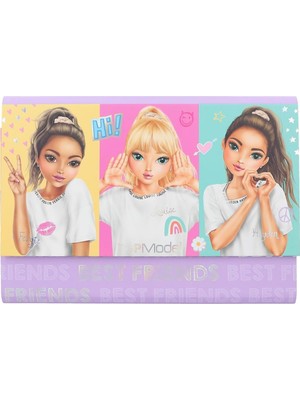 12717 Shots - Mektup Kağıdı Seti, Bölmeli Dosyada, 24 Mektup Sayfası ve Zarf Dahil, Çok Renkli