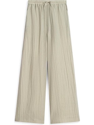 Twist Dokulu Wıde Leg Pantolon TS1260003262176